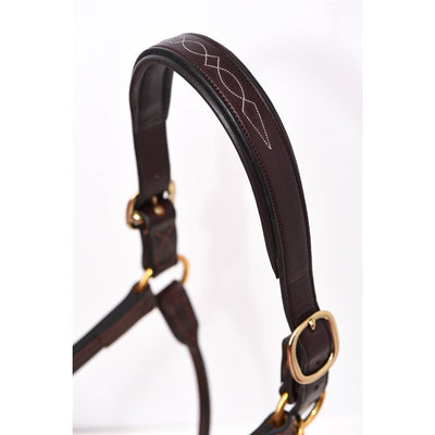 Perri's Fancy Stitched Padded Leather  Halter