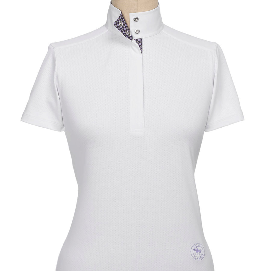 Essex Women's Talent Yarn Straight Neck Euro Short Sleeve Show Shirt