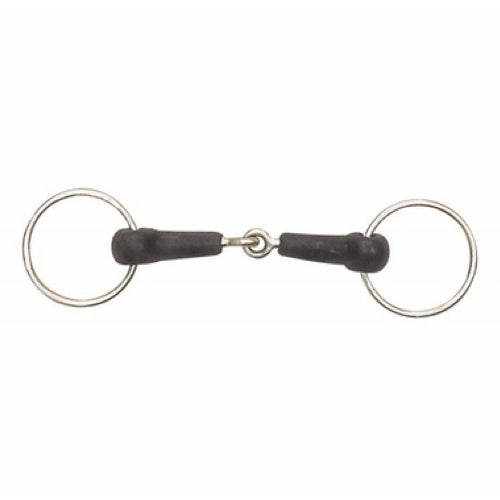 Loose Ring Jointed Soft Rubber Snaffle Bit