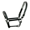 Walsh Signature Leather Halter Black with Gunmetal Padding and Stainless Steel Hardware