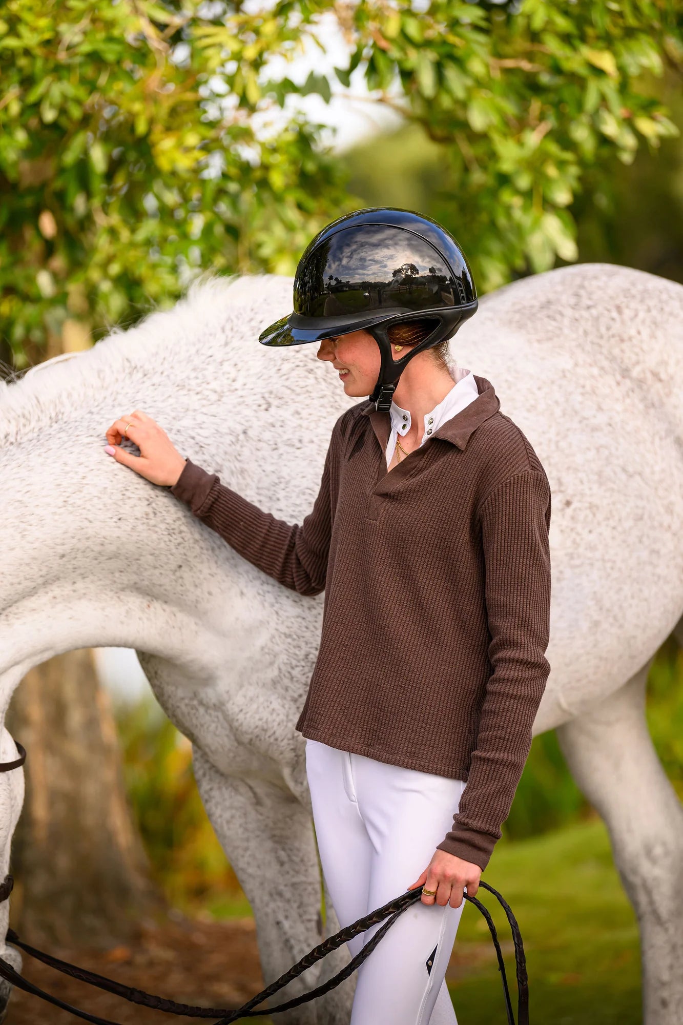 Euphoric Equestrian waffle sweater