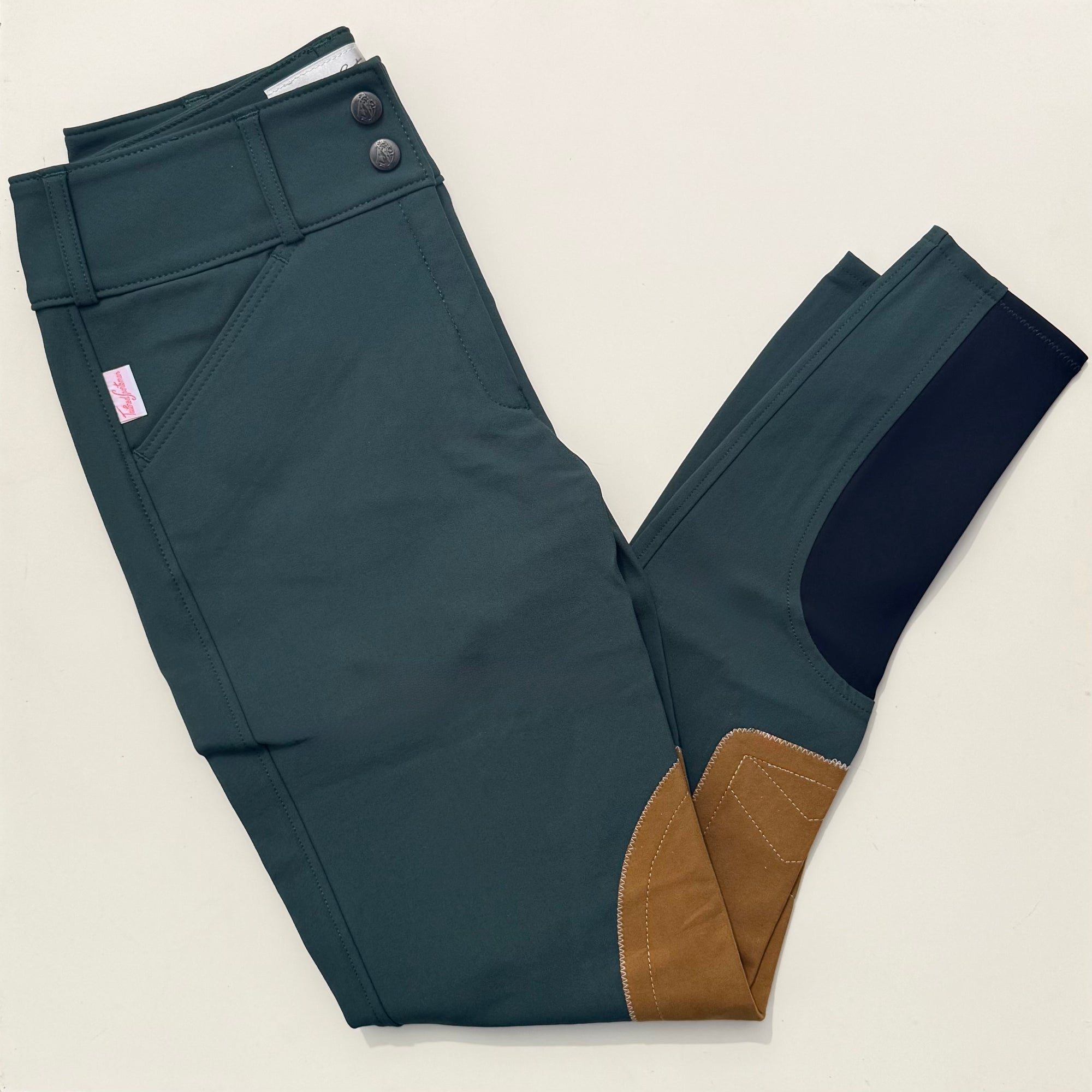 Tailored Sportsman Mid Rise Boot Sock Breech in Black Forest