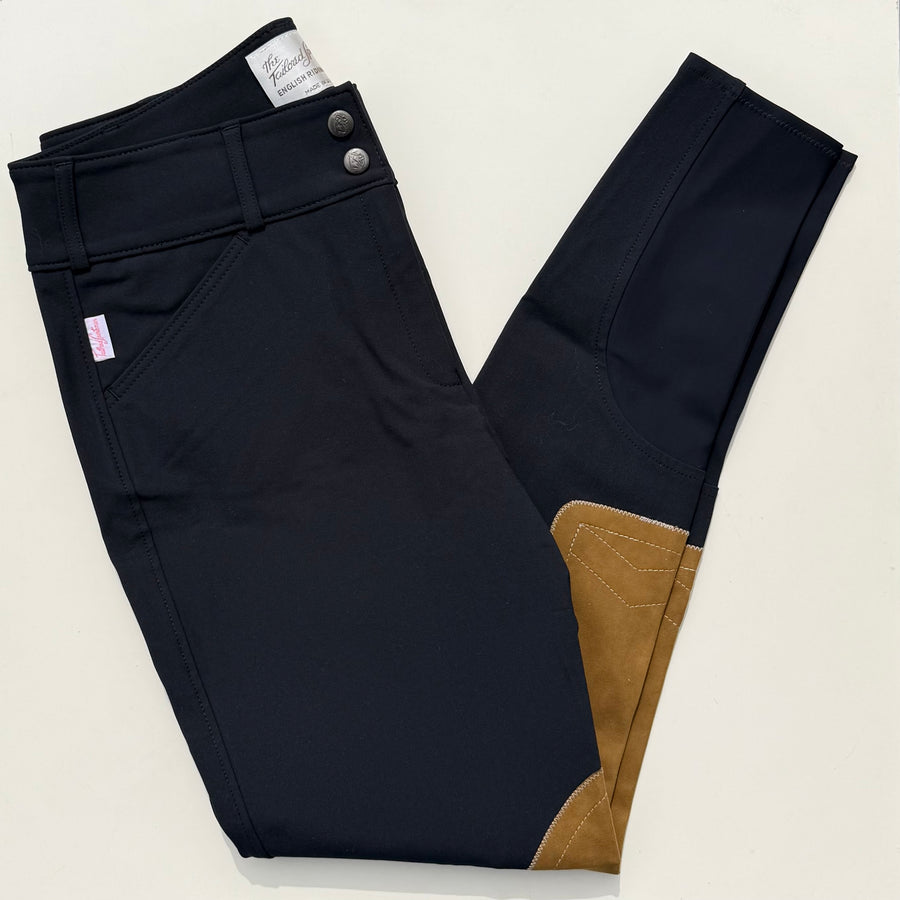 Tailored Sportsman Mid Rise Boot Sock Breech in Black