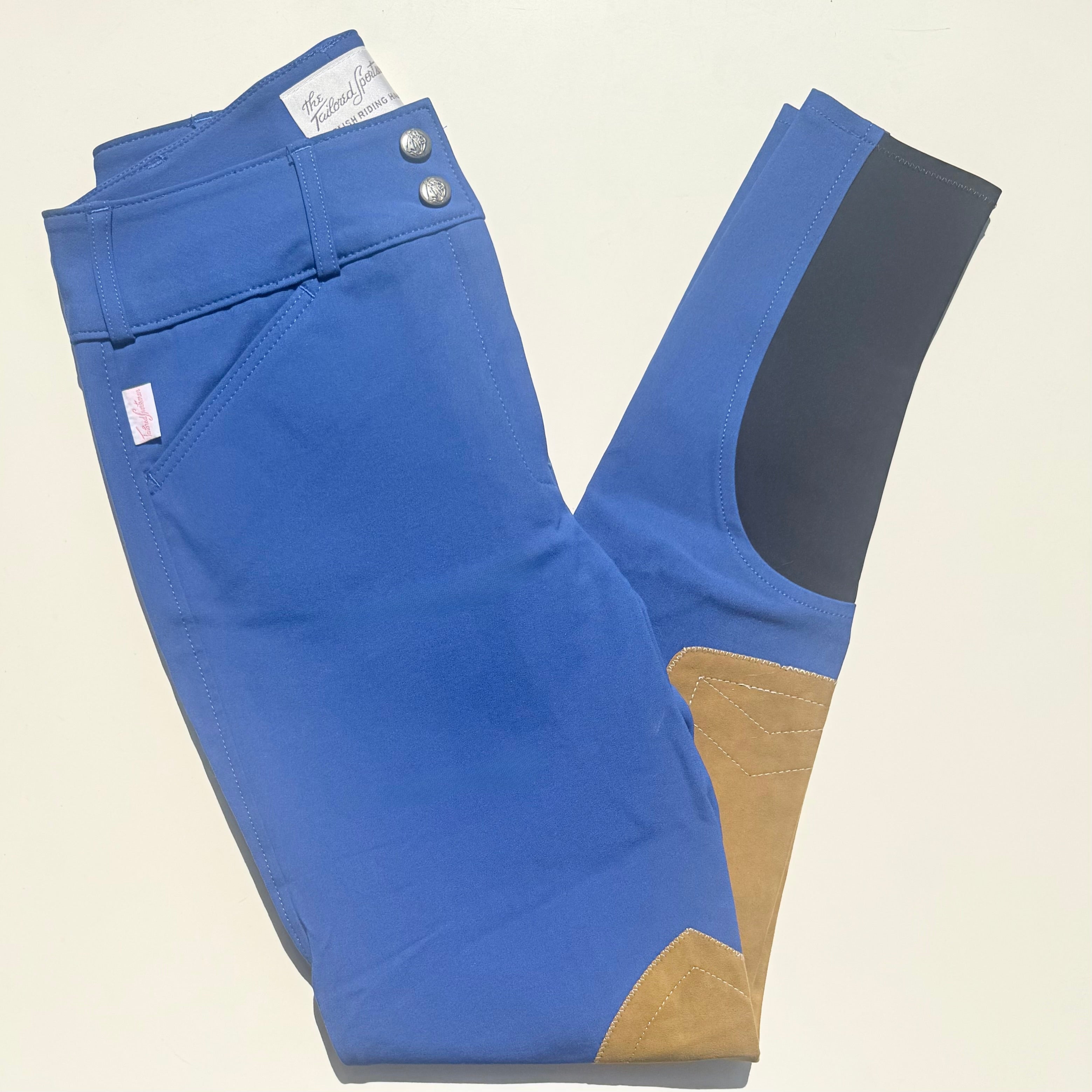 Tailored Sportsman Mid Rise Boot Sock Breech in Sapphire