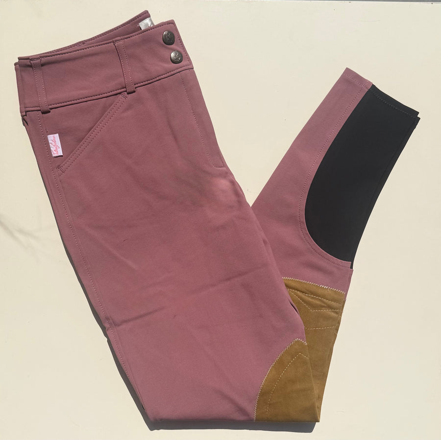 Tailored Sportsman Mid Rise Boot Sock Breech in Rosewood