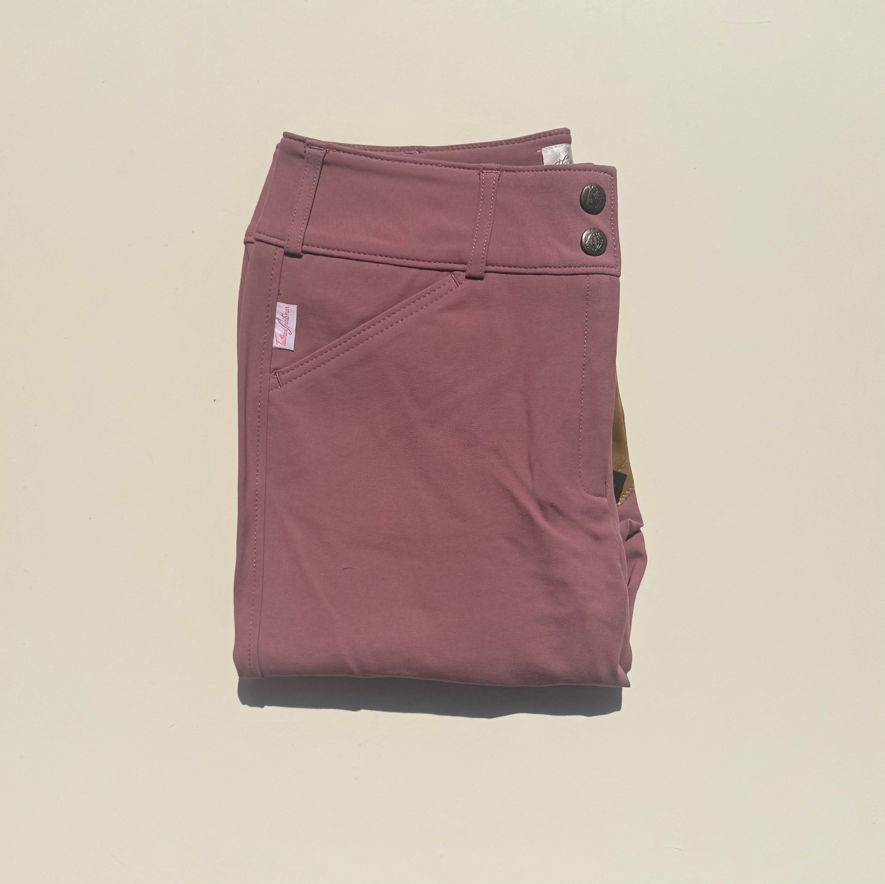 Tailored Sportsman Mid Rise Boot Sock Breech in Rosewood
