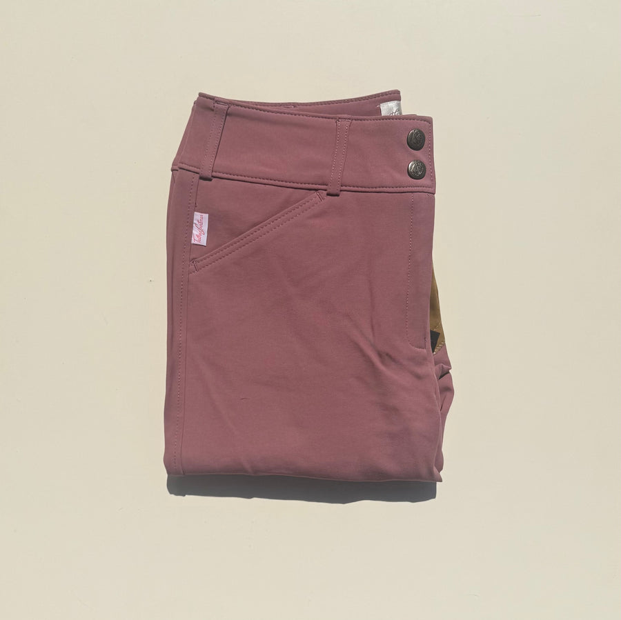 Tailored Sportsman Mid Rise Boot Sock Breech in Rosewood