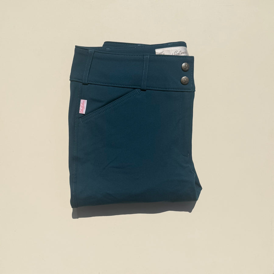 Tailored Sportsman Mid Rise Boot Sock Breech in Indigo