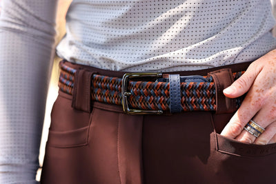 Criniere Elastic Braided Leather Belt