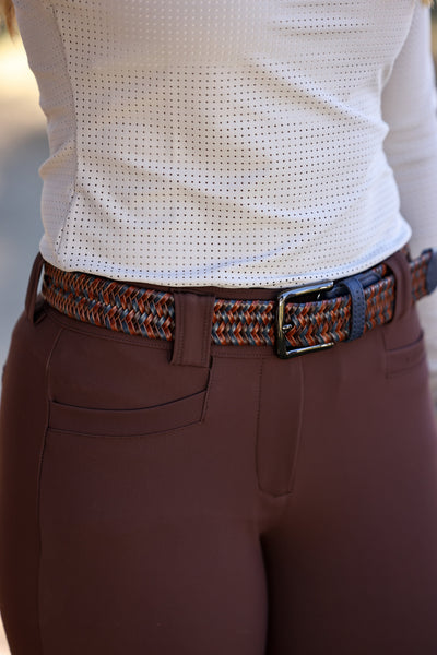 Criniere Elastic Braided Leather Belt