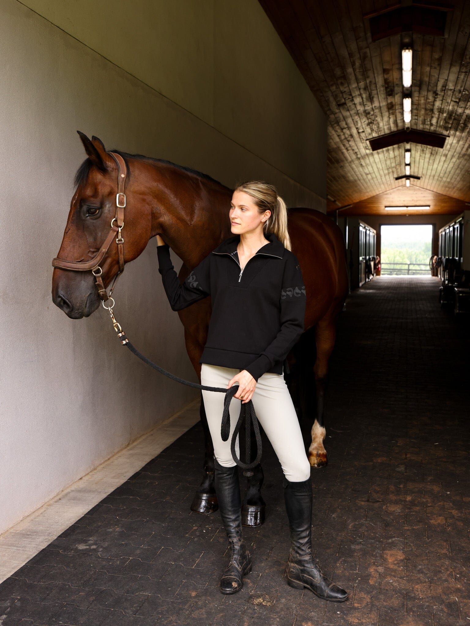 Criniere Claire Quarter Zip Sweater