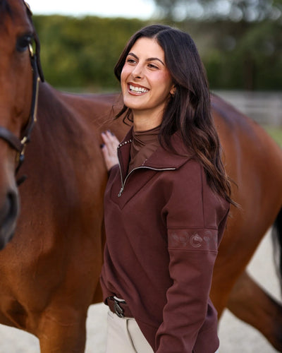 Criniere Claire Quarter Zip Sweater