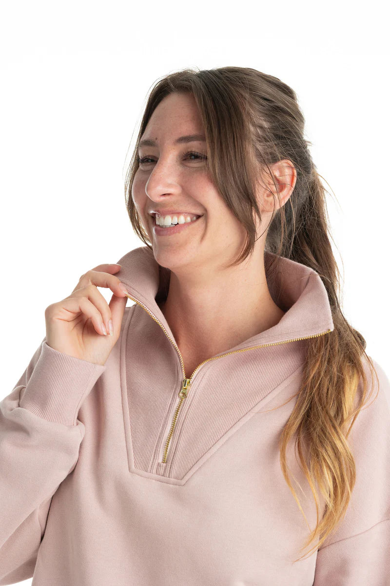 Hannah Childs Charlie Quarter Zip Sweater