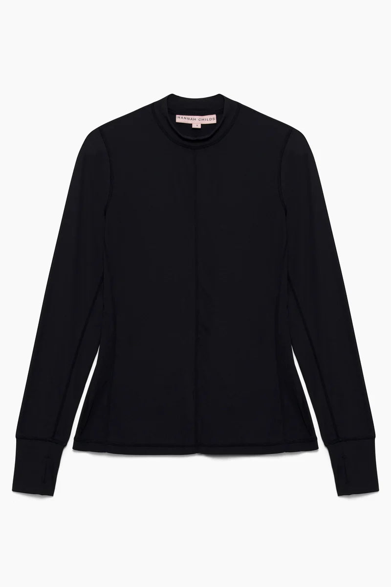 Hannah Childs Cameron Rib Mock Neck Performance Top