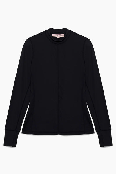 Hannah Childs Cameron Rib Mock Neck Performance Top