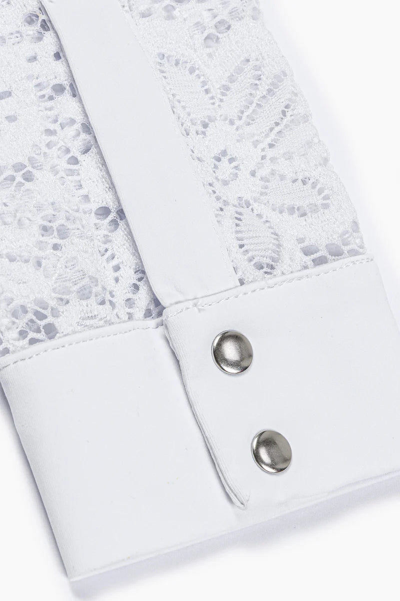 Hannah Childs Jaclyn Lace Sleeve Show Shirt