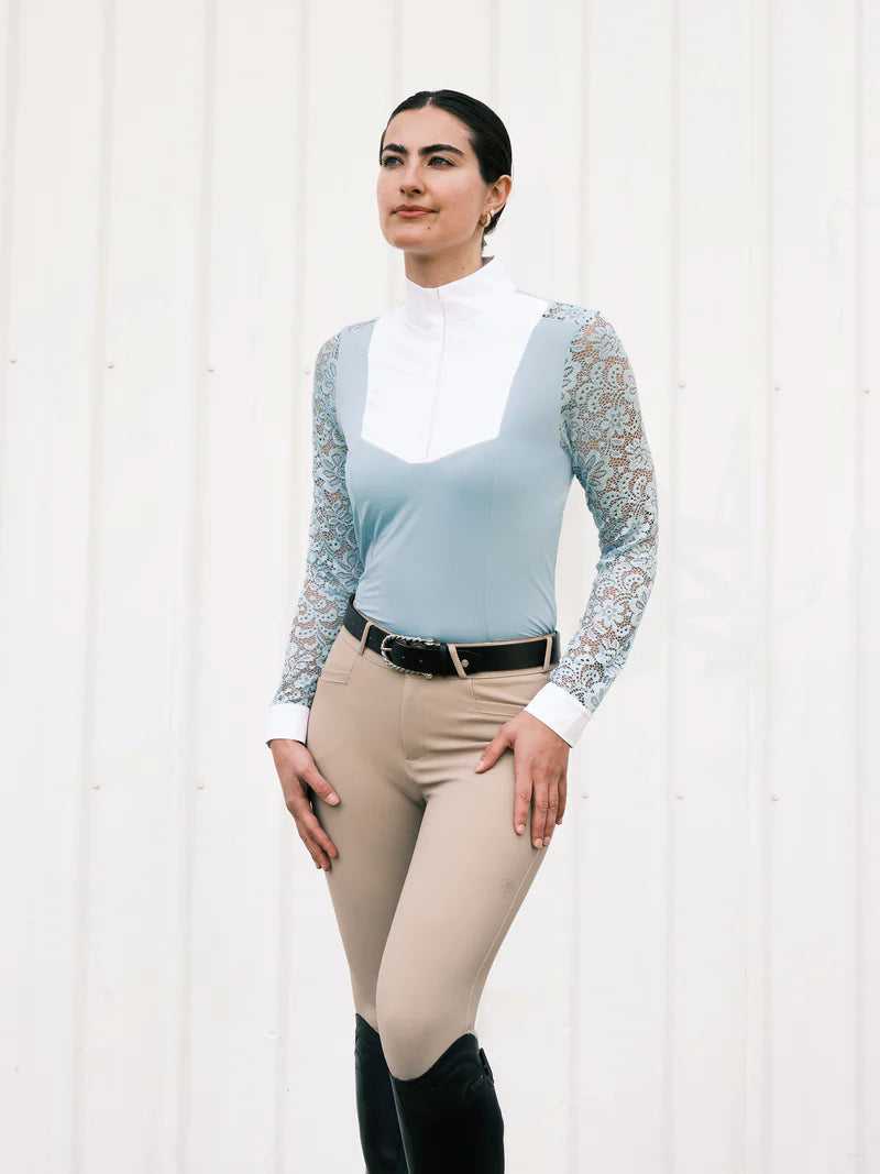 Hannah Childs Luna Lace Sleeve Show Shirt
