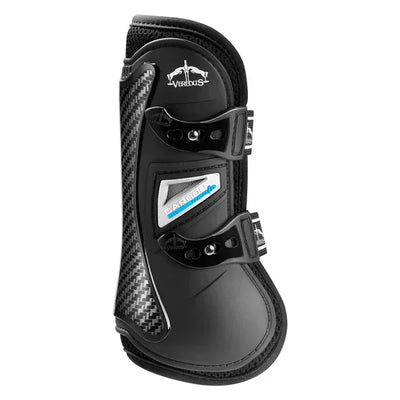 Veredus Carbon Gel Fetlock Boot with carbon fiber design, equestrian leg protection for horse riding