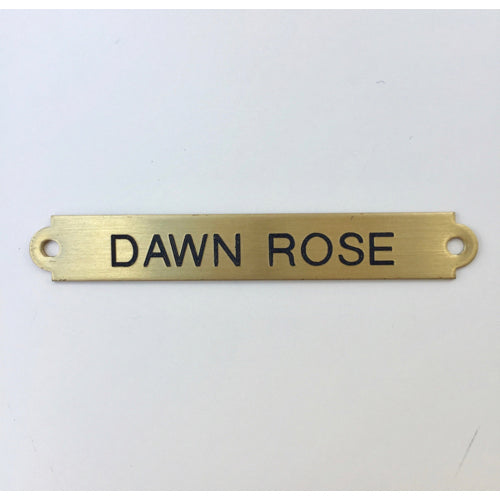 Ornamental Saddle/Bridle Brass Nameplate