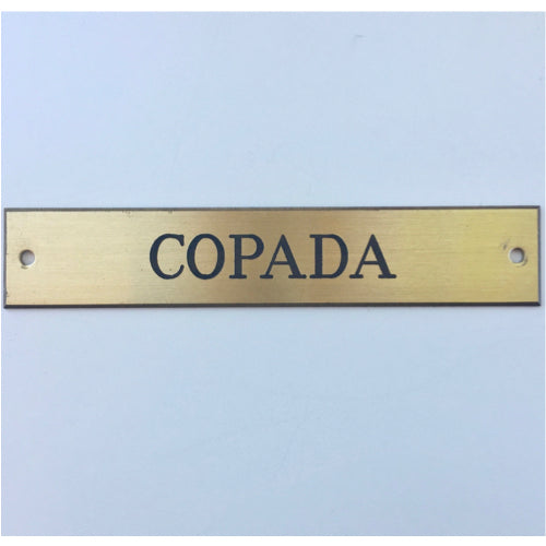 Traditional Halter Brass Nameplate