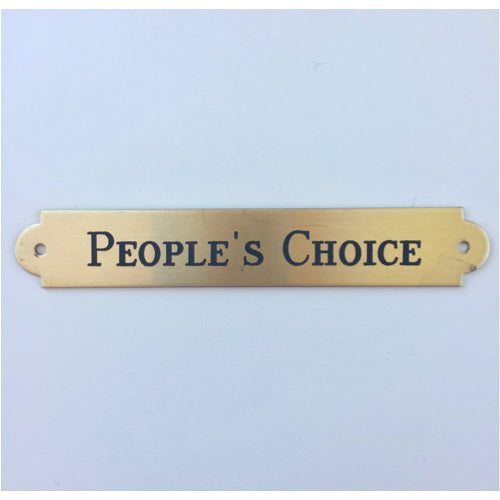 Ornamental Halter Brass Nameplate