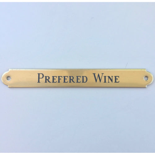 Ornamental Skinny Halter Brass Nameplate