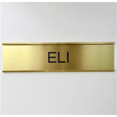 Traditional Brass Stall Plate with Slider
