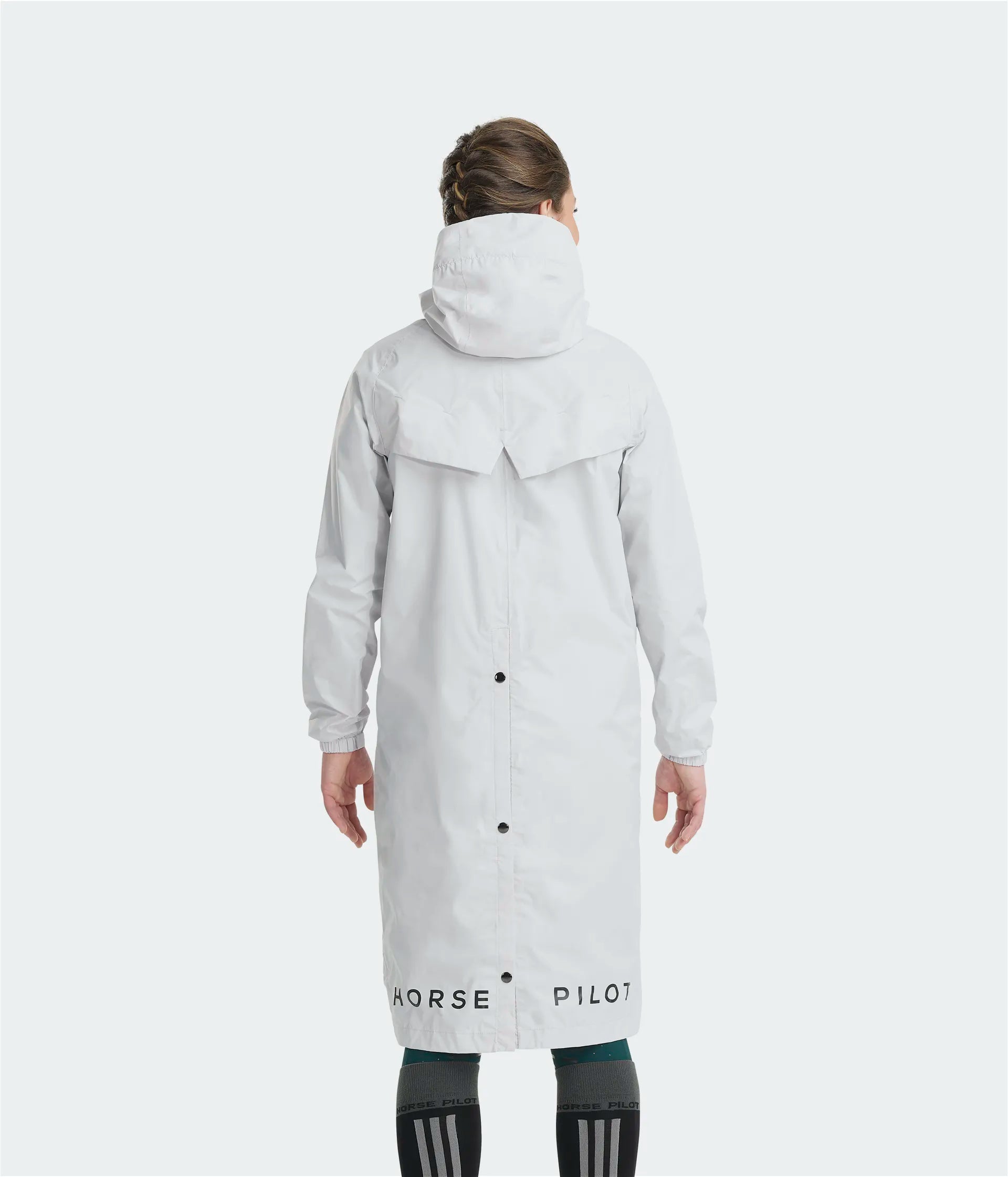 White hotsell horse parka