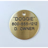 Large Round Brass Nameplate Disc