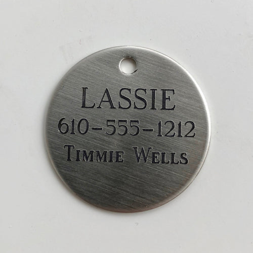 Large Round Nickel Nameplate Disc