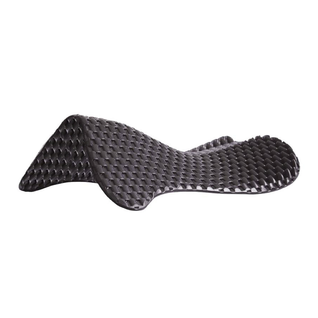 Acavallo Respira Air Release Soft Gel Half Pad with Rear Riser Black