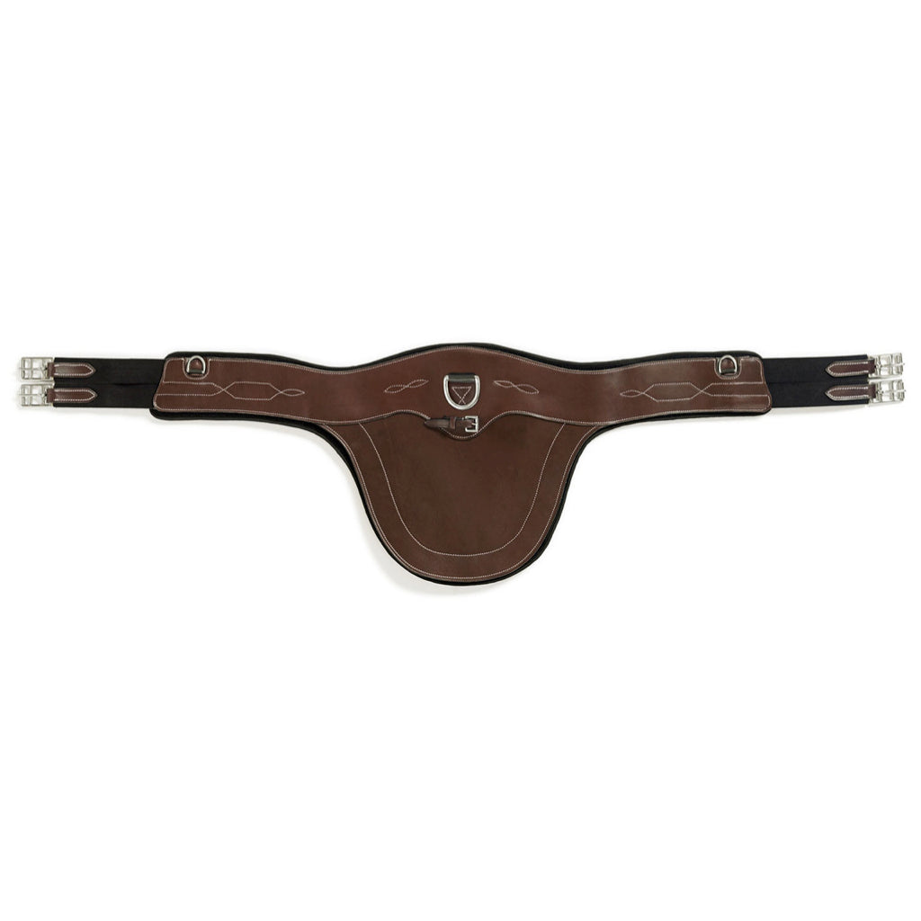 EquiFit Anatomical Leather Belly Guard Girth Dark Brown