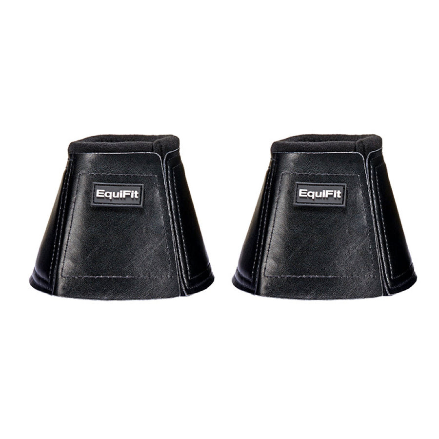 EquiFit Essential Velcro Bell Boots Black