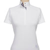 Essex Classics Women's Straight Collar Euro Talent Yarn Short Sleeve Show Shirt