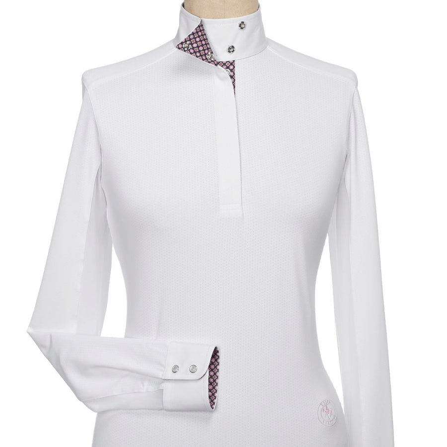 Essex Women's Talent Yarn Wrap Neck Long Sleeve Show Shirt