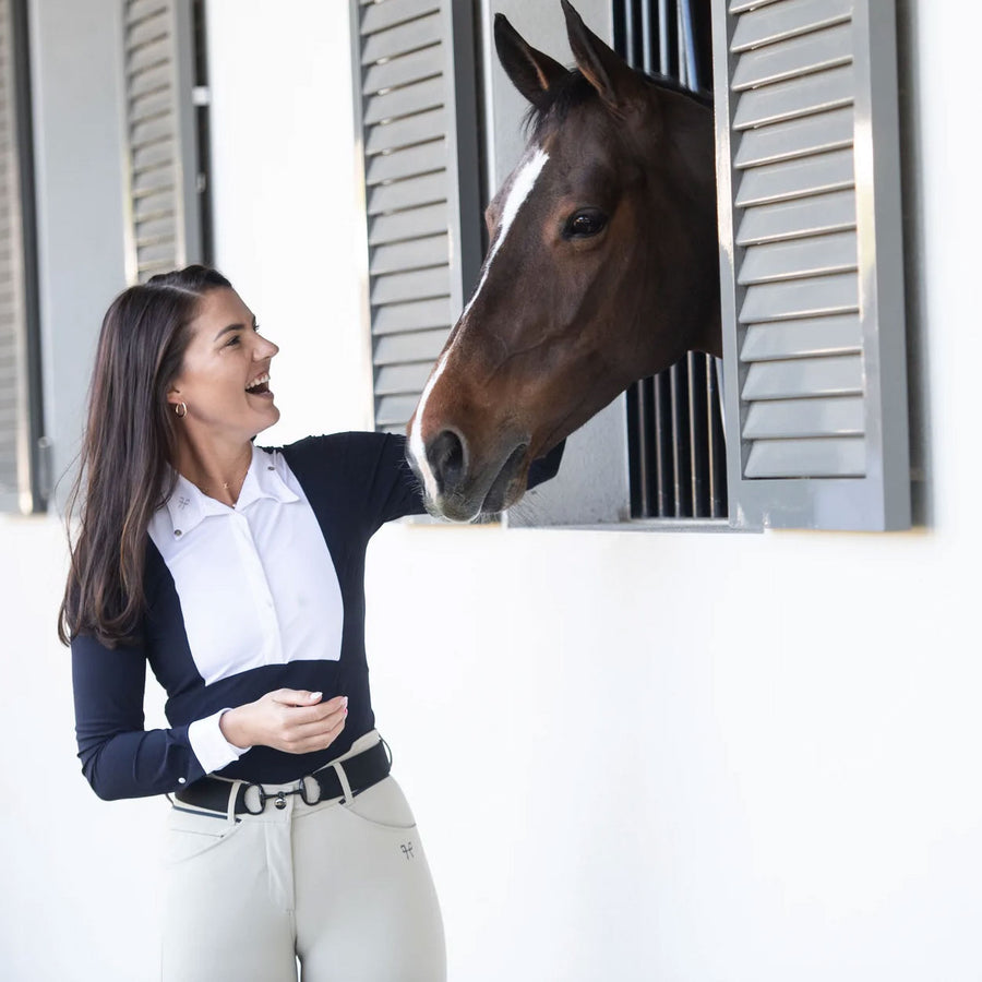 horse pilot monica shirt navy
