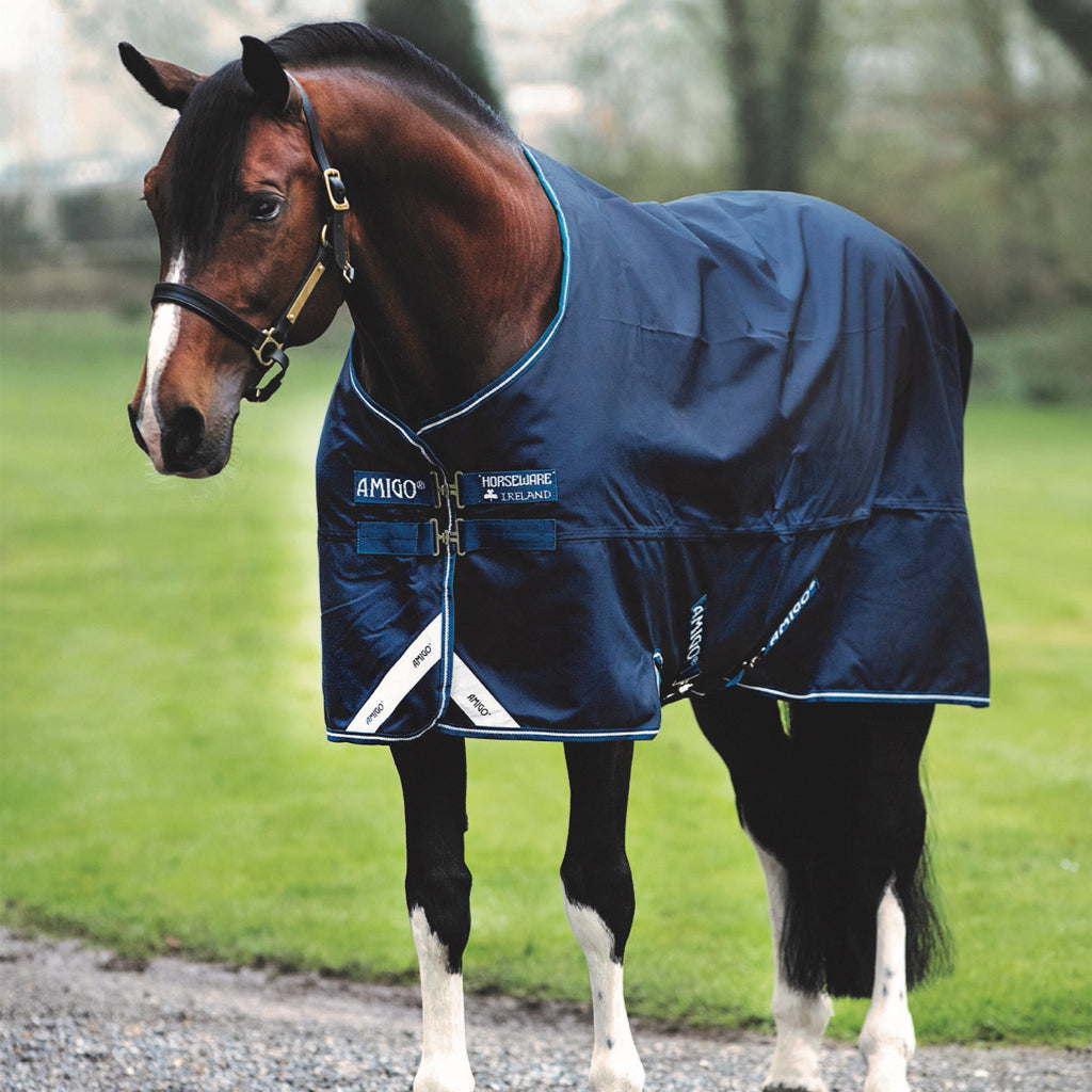 Horseware Amigo Bravo 12 Original Lite Turnout Sheet Navy with White