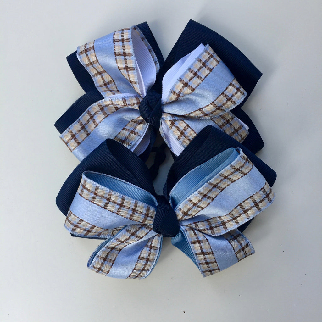 Kid's Short Show Bows Plaid