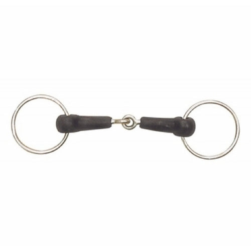 Loose Ring Jointed Soft Rubber Snaffle Bit