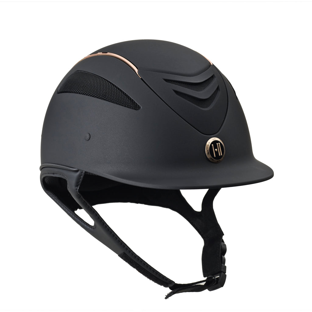 One K Defender Rose Gold Stripe Helmet - The Horse Connection In