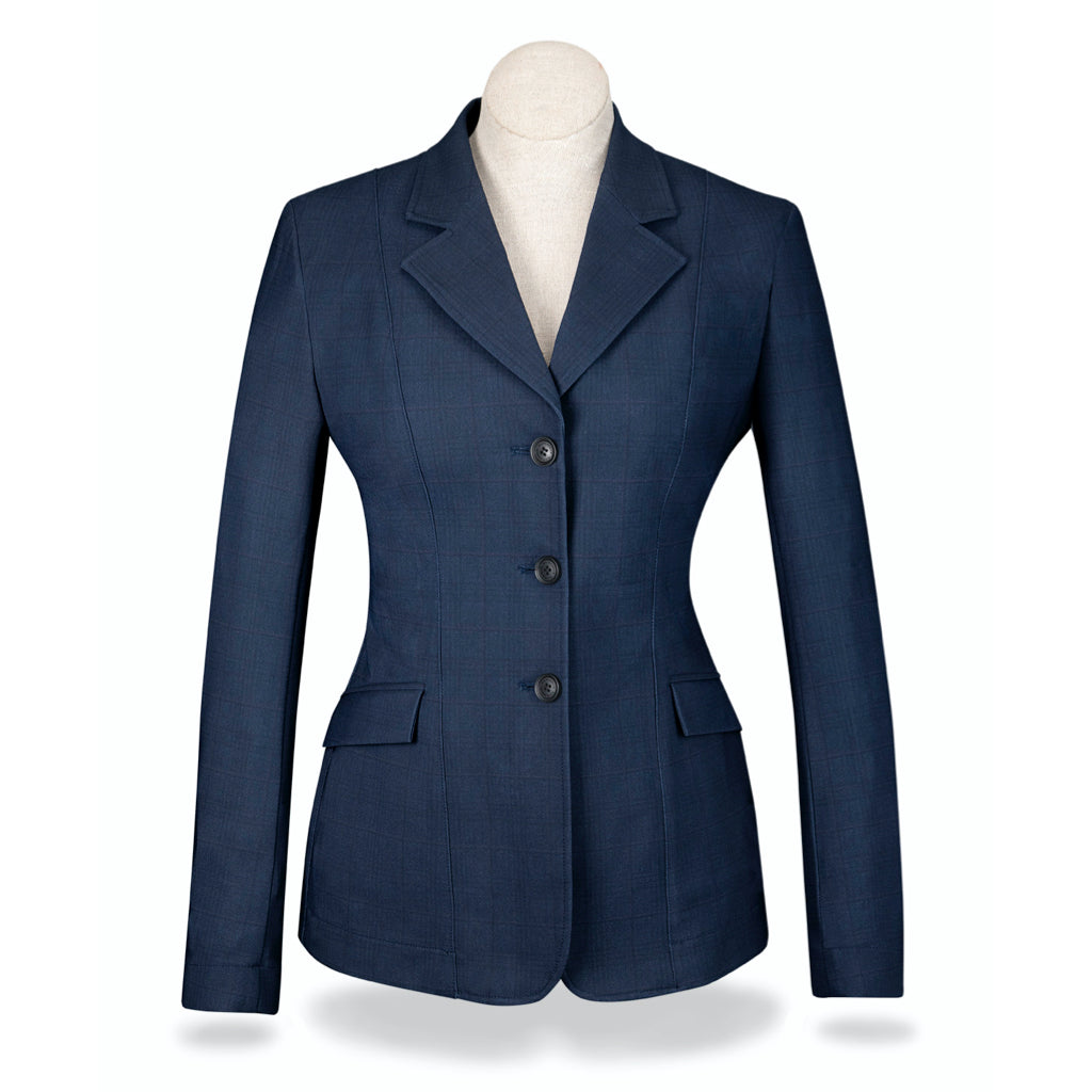 RJ Classics Girl's Shore 3-Button Softshell Show Coat Navy Plaid