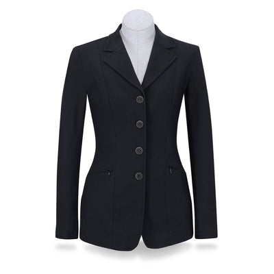 RJ Classics Women's Victory 4-Button Softshell Show Coat Black