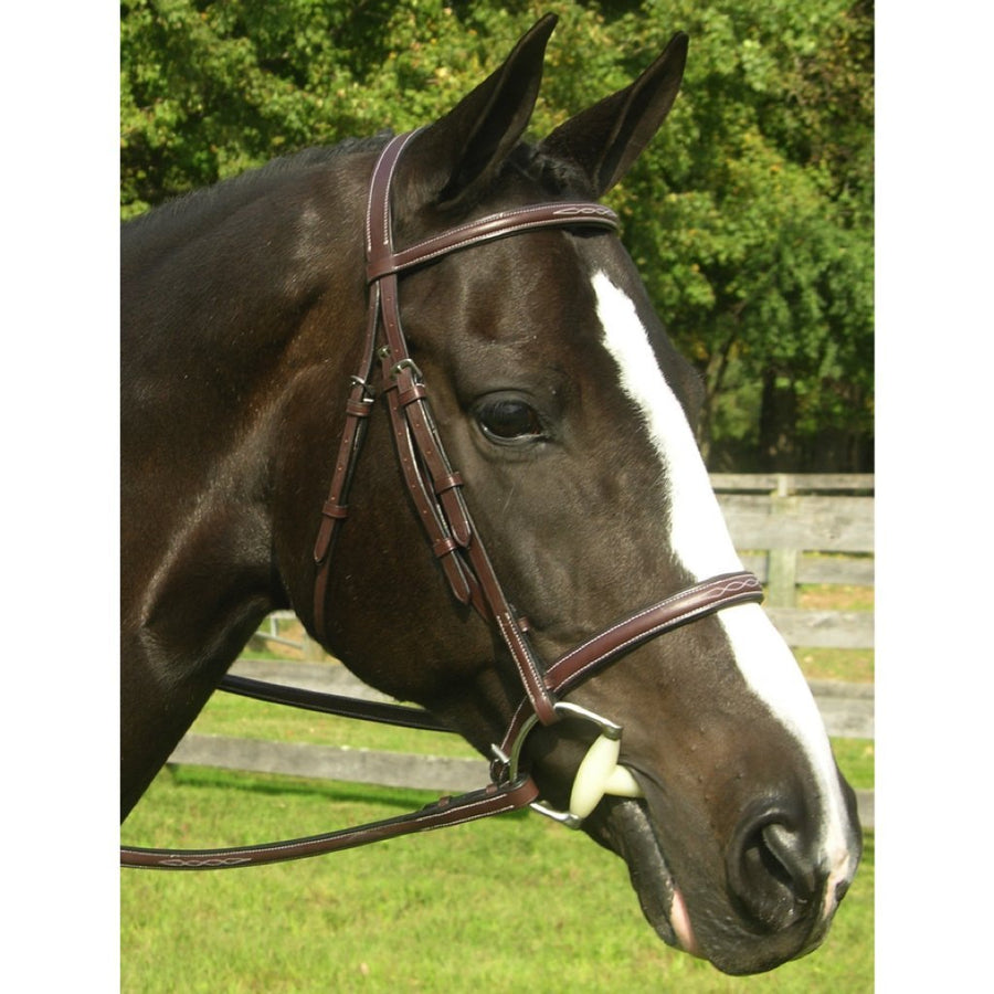 Red Barn Sovereign Raised Fancy Stitched Padded Hunter Bridle