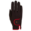 Roeckl Lona Riding Glove Black with Red Trim