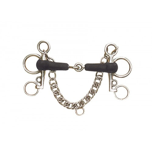 Rubber Jointed Tom Thumb Pelham Bit