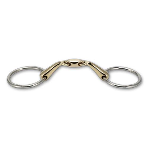 Stubben Shaped Double Jointed Sweet Copper Loose Ring Snaffle Bit
