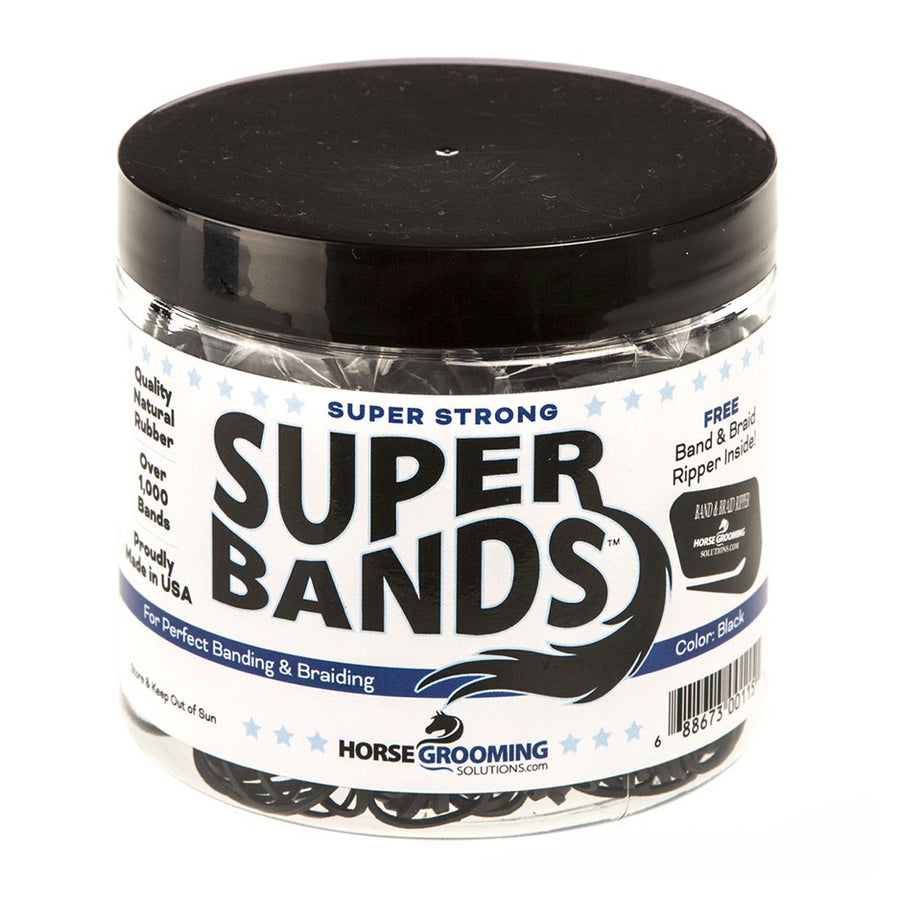 Super Bands Mane Braiding Bands Black