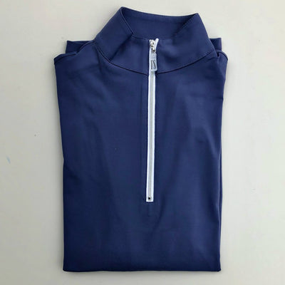 Tailored Sportsman Women's Icefil Zip Long Sleeve Sun Shirt Hyacinth with Silver Zipper