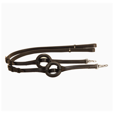 Tory Adjustable Leather Side Reins with Donut Black