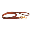 Tory Leather Dog Leash with Rolled Handle Oakbark